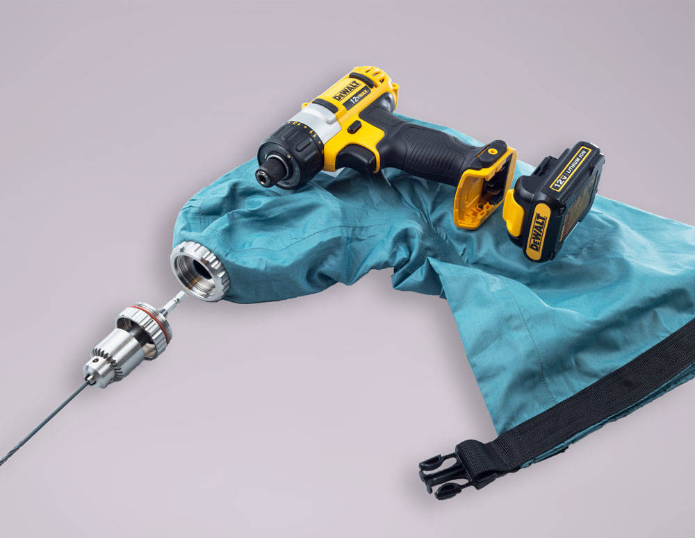 Arbutus drill and cover laying on a table